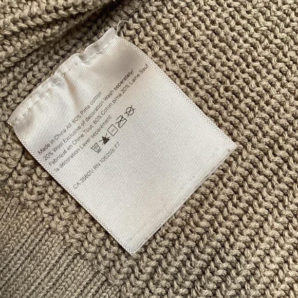 lululemon cotton knit textured wrap cardigan trench tan beige pima wool 6 small - Picture 9 of 11